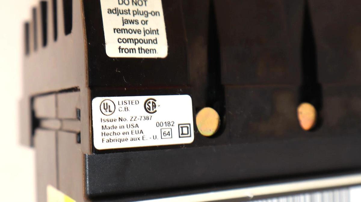 Used Square D 90A Circuit Breaker Thermal-Magnetic FC34090 90 Amp 3P