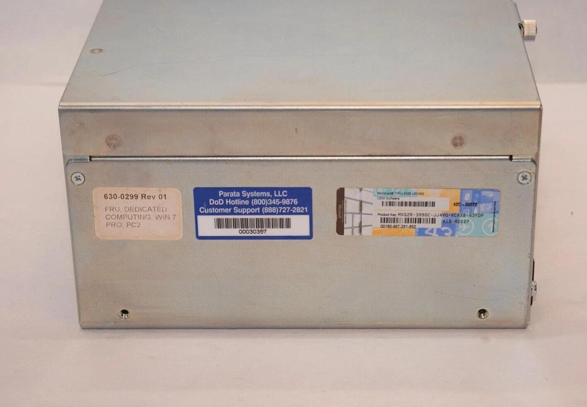 Used Parata Dedicated PC Computer 630-0299 Rev 01 FRU WES7 PC2 Prepped *NO HARDRIVE*