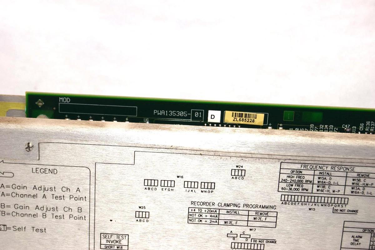 Used Bently Nevada 3300/16-03-01-01-00-00-06 Dual Vibration XY/GAP Monitor Module