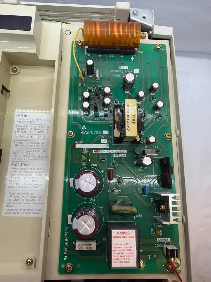 Used Mitsubishi Freqrol A-200 20HP Inverter Drive FR-A220E-15K-TF2 FRA220E15KTF2