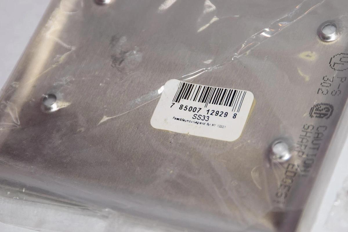 (NEW - Lot of 6) PASS & SEYMOUR SS33 3 Gang Stainless S/S Blank Plate Box Cover