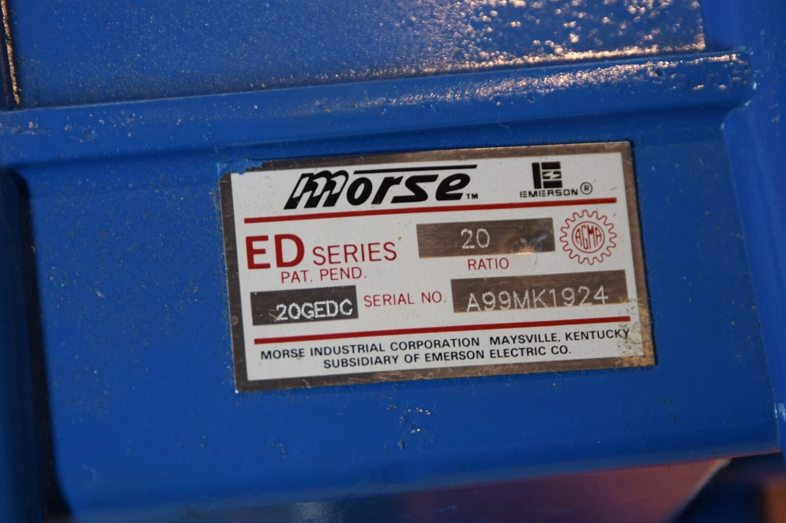 MORSE 20GEDC 20:1 Ratio ED Series Gear Reducer (New)