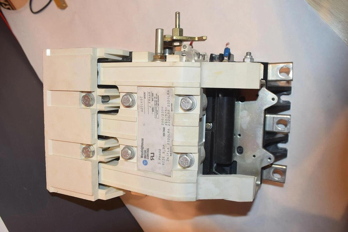 Used Westinghouse Contactor Size 5 A201KGC Sz5 Motor Starter Coil 120V (contacts 95%)