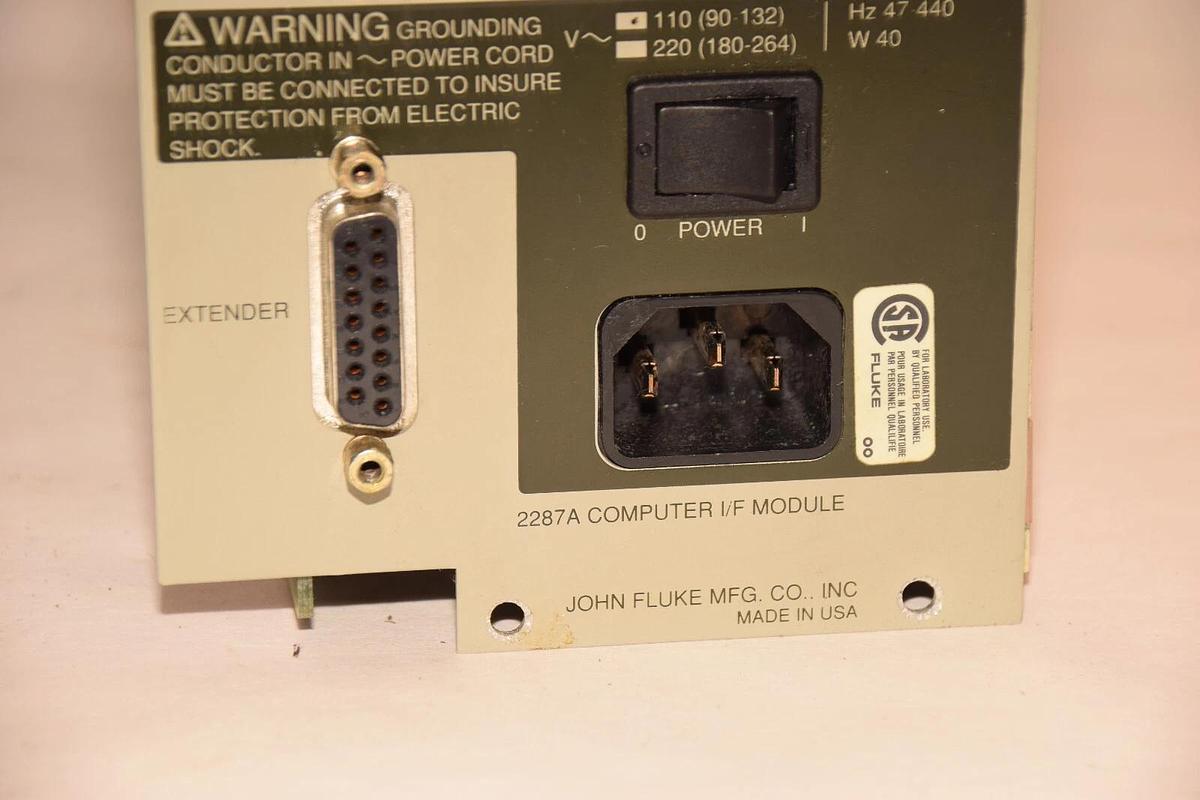 Used JOHN FLUKE Computer I/F Module 2287A Power Supply  865311 Data Acquisition Unit