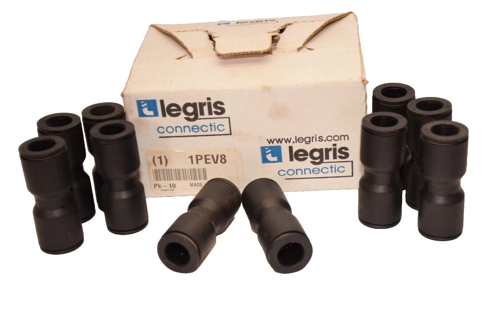 (10) LEGRIS 1/2" 1PEV8 Straight Union Fitting NEW
