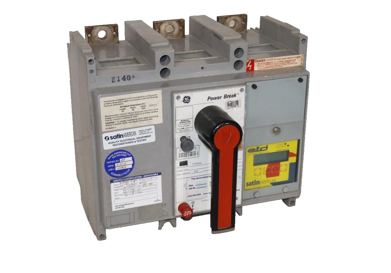 Refurbished GE General Electric Circuit Breaker Power Break 800A 800 Amp TP88SS ETD ETC-12