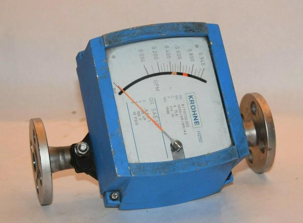 Used KROHNE H250/RR/M9/K2 3/4" Stainless Steel Variable Area Flowmeter K 15.6