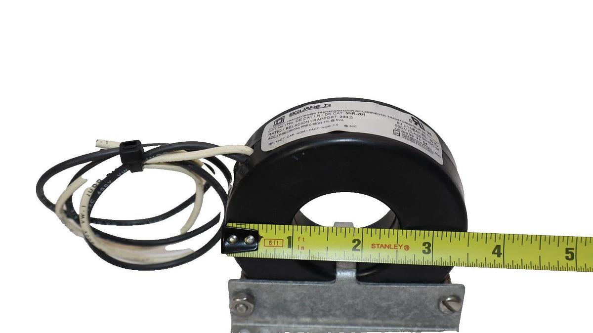 Used Square D Current Transformer 200:5 Ratio 5NR-201 5NR201