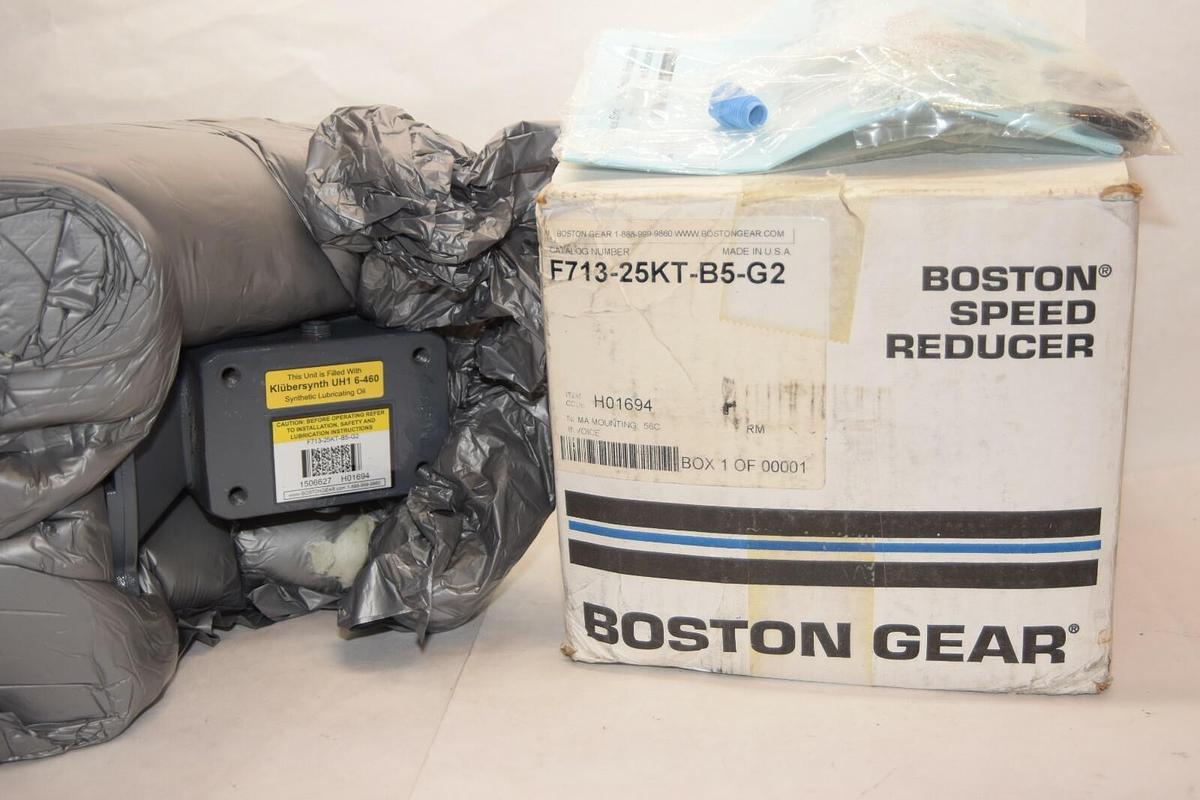 (NEW) BOSTON GEAR F71325KTB5G2 F713-25KT-B5-G2 25 Ratio .43Hp Gear Reducer