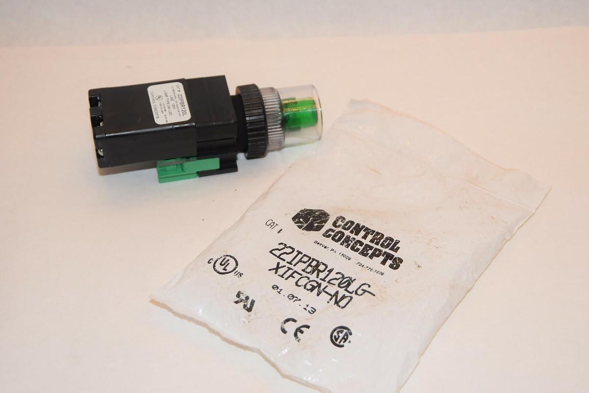 (NEW) CONTROL CONCEPT 22IPBR120LG-XIFCCGN-N0 22IPBR120L 120V Indicator Light