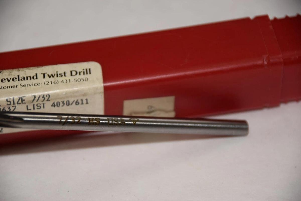 CLEVELAND 1 Size 7/32 7/32 HS SPIRAL REAMER TWIST DRILL BIT NEW