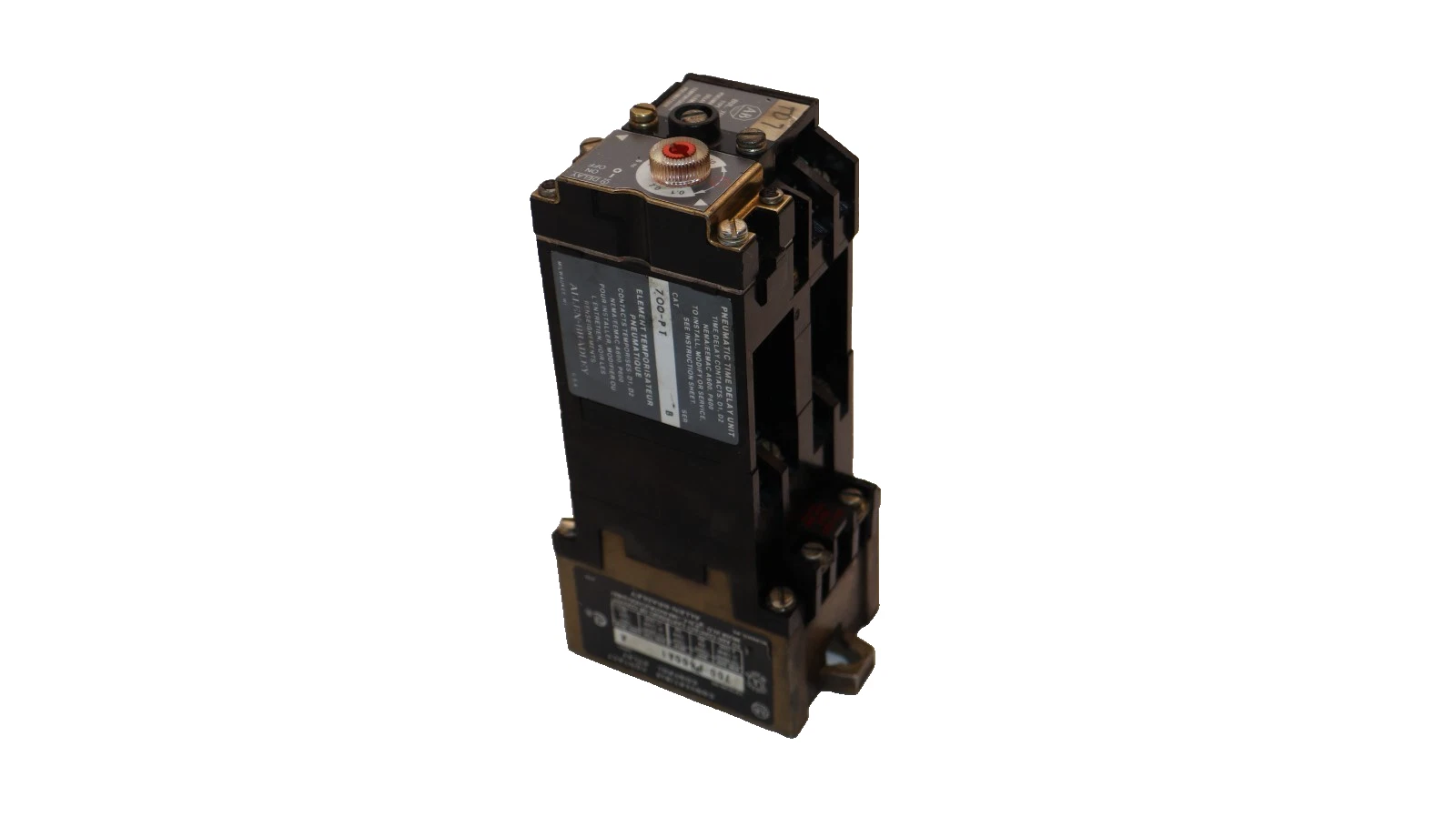 Used Allen Bradley Relay 700-PT Pneumatic Time Delay 700-P400A1 600A Coil: 120V