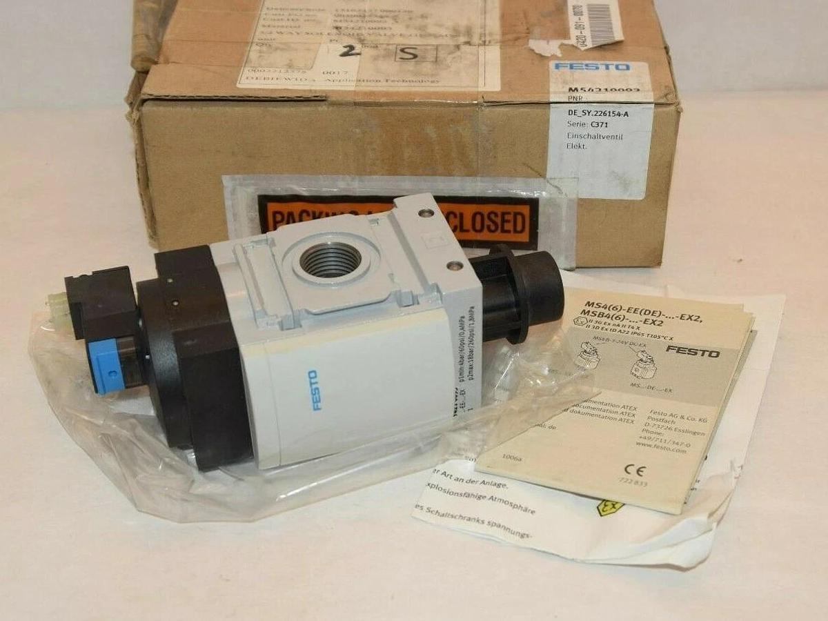 (NEW) FESTO M54210093 P1MIN: 4Bar P2Max: 18Bar Solenoid Valve