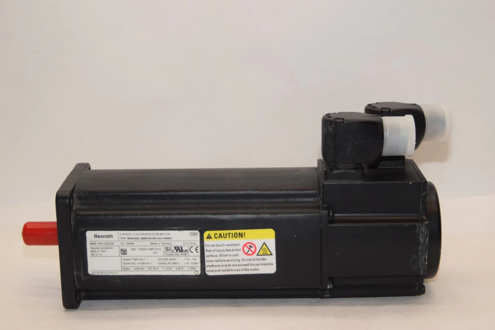 (NEW) REXROTH MSK040C-0600-NN-M2-UG1-NNNN R911330258 3ph PM Servo Motor