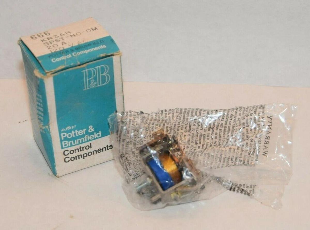 (NEW) POTTER & BRUMFIELD KR3AH 666 20A 120Vac Relay
