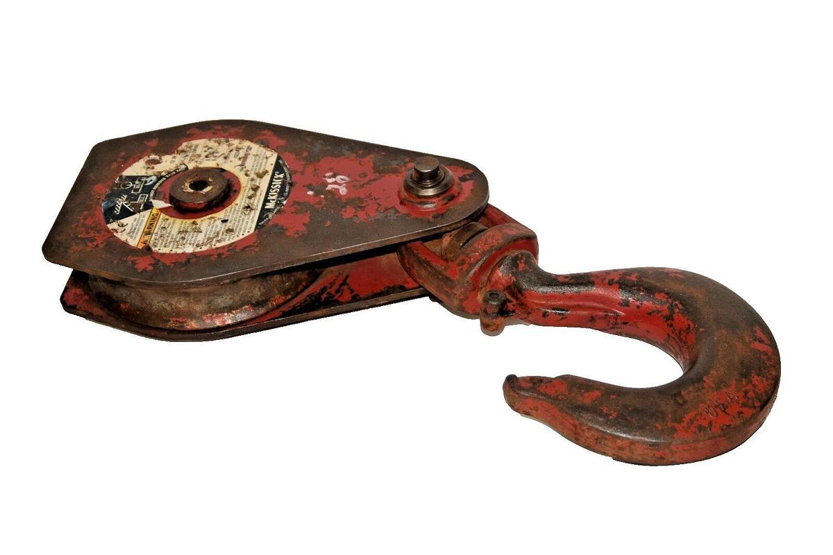 Used Crosby McKISSICK 8 Ton 12" Swivel Snatch Block 1" tackle 8 M Tons 8Ton 8T 702243