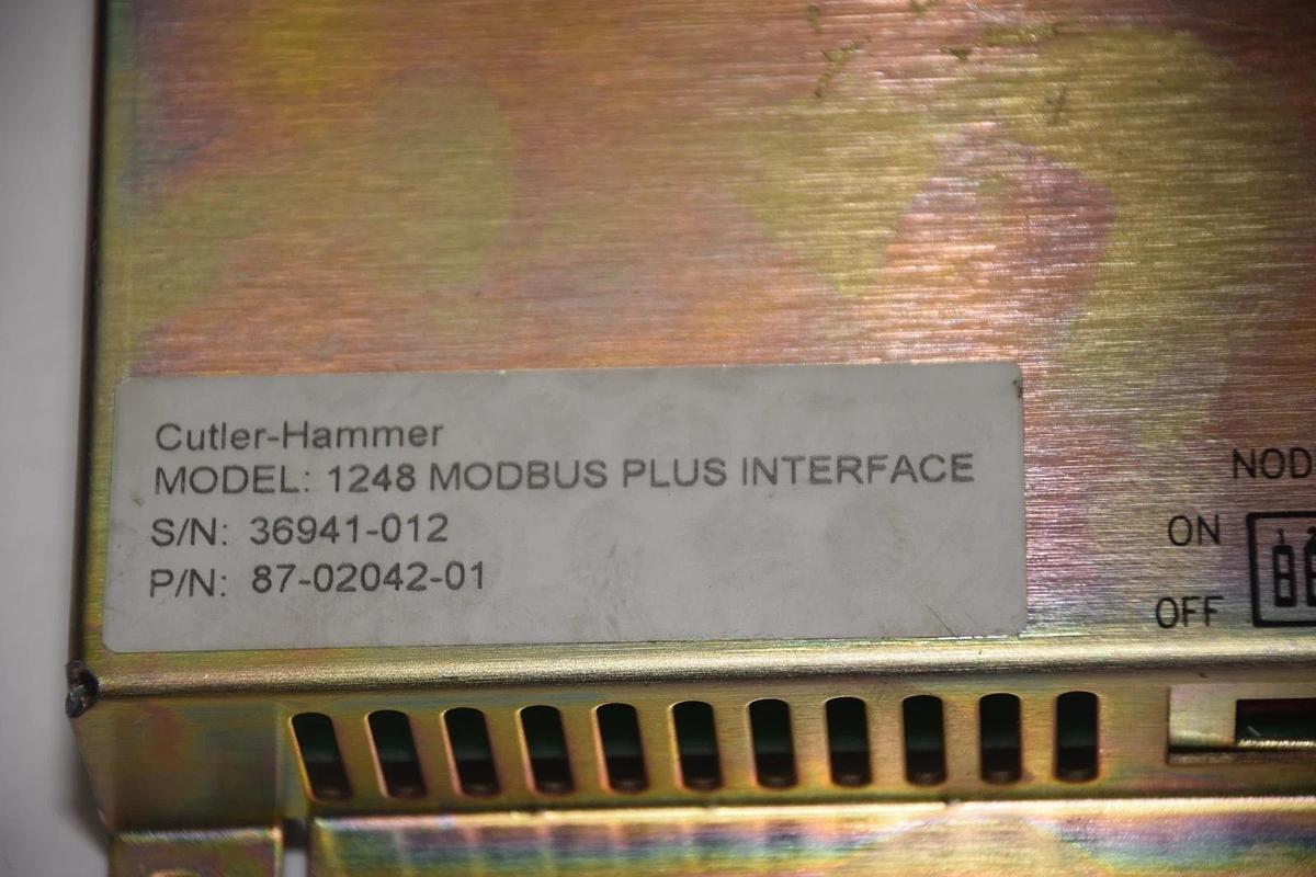 Used CUTLER HAMMER PANELMATE 1000 1248 MODBUS PLUS Interface 87-02042-01