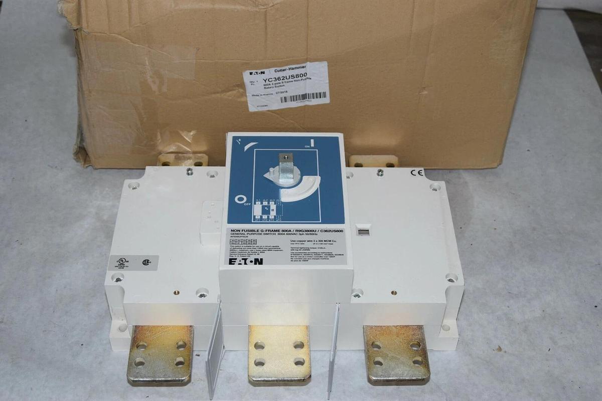 (New) Eaton YC362US800 R9G3800U / C362US800 800amp 3pole G frame rotary switch