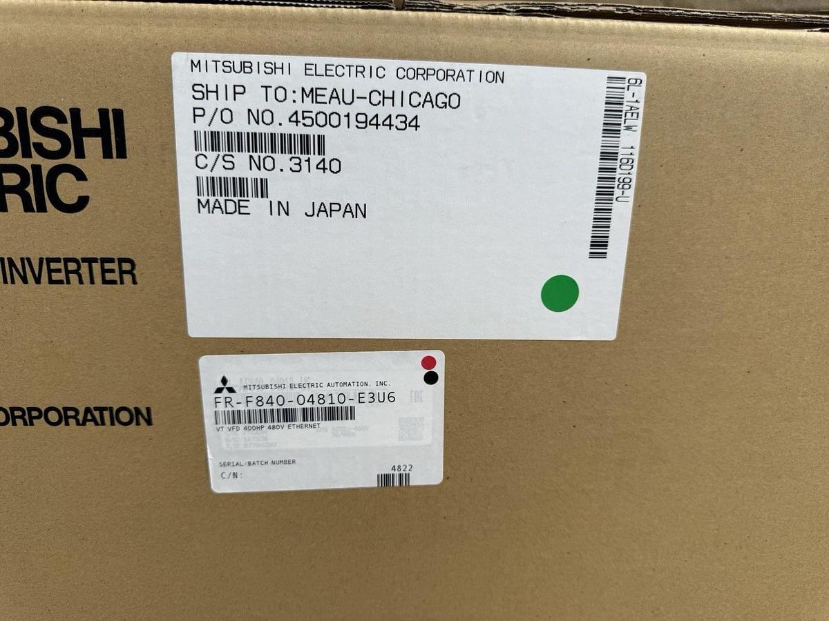 Mitsubishi VSD VFD Drive FR-F840-04810-E3U6 FRF84004810E3U6 400hp 480v Ether NEW