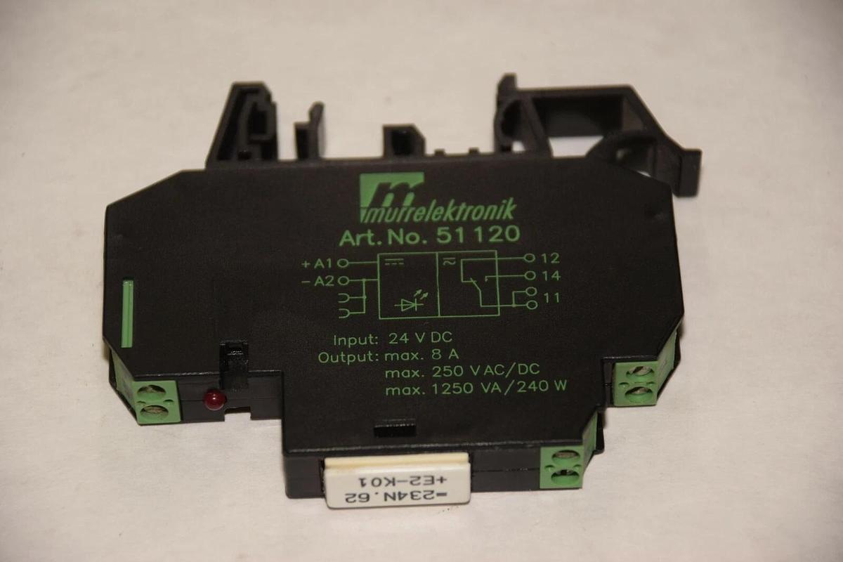 Used MURRELEKTRONIK 51 120 51120 24V 8A 250V AC/DC 1250 VA / 240W RELAY