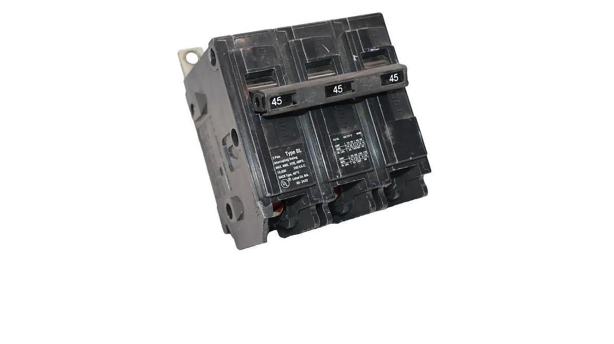 Used Siemens 45A Circuit Breaker ITE 3Pole 45 Amp BL B345