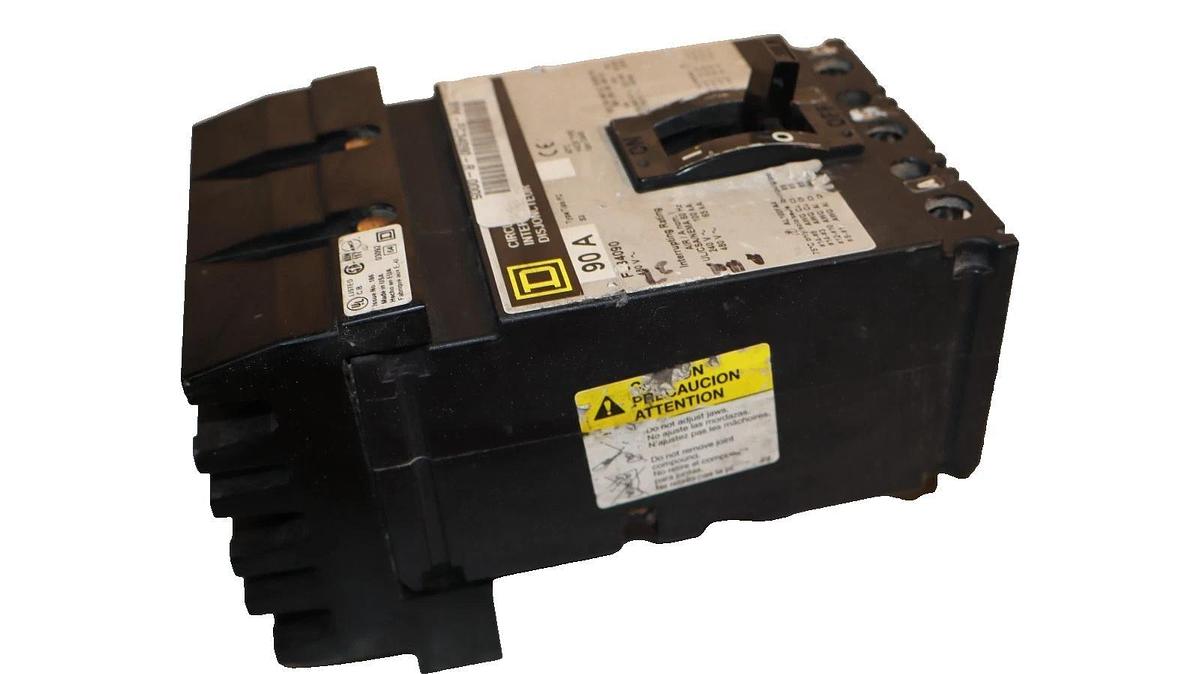 Used Square D Circuit Breaker 90A 90 Amp FC34090 480VAC