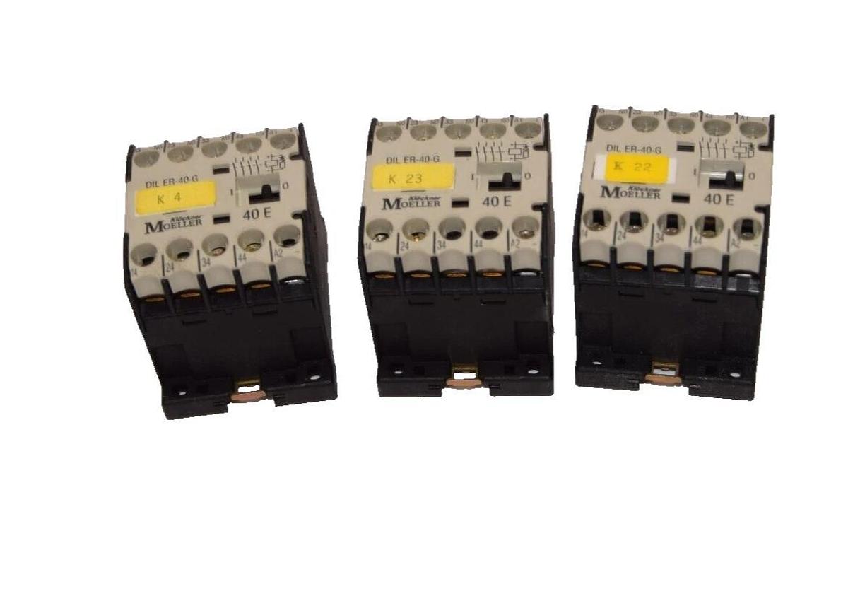 Used (Lot of 3) MOELLER DIL ER-40-G 24V Contactor