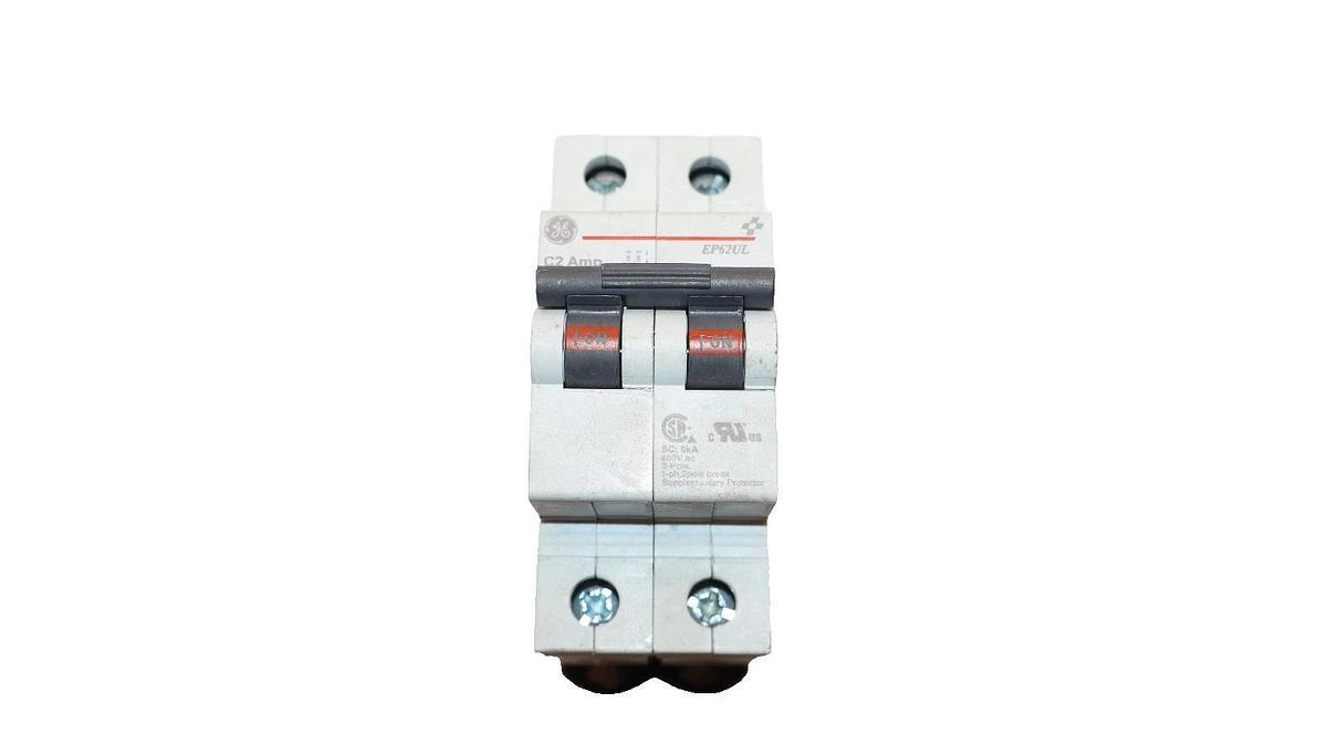 Used GE General Electric 2 Pole Circuit Breaker EP62UL C2 Amp C2A EP62UL-NS *Lot of 5