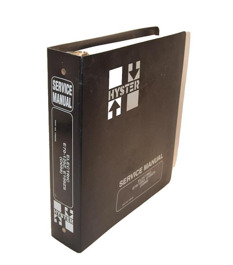 Used Hyster 1596596 Service Manual For Electric E70-120Z, E100ZS D098 E70 120Z repair