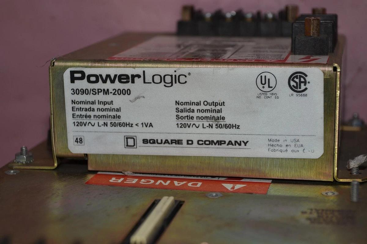 Used SQUARE D Power Logic Monitor 3020/CM-2350 3020 w/ CM-2350 3090/SPM-2000 SRG PROT