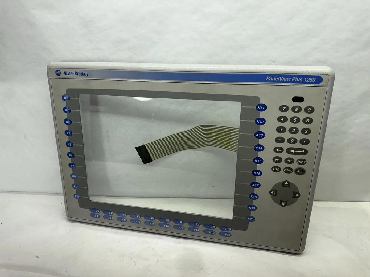 Used Allen-Bradley PanelView Plus 1250 12.1" Touchscreen keypad frotcover Glass 2711P
