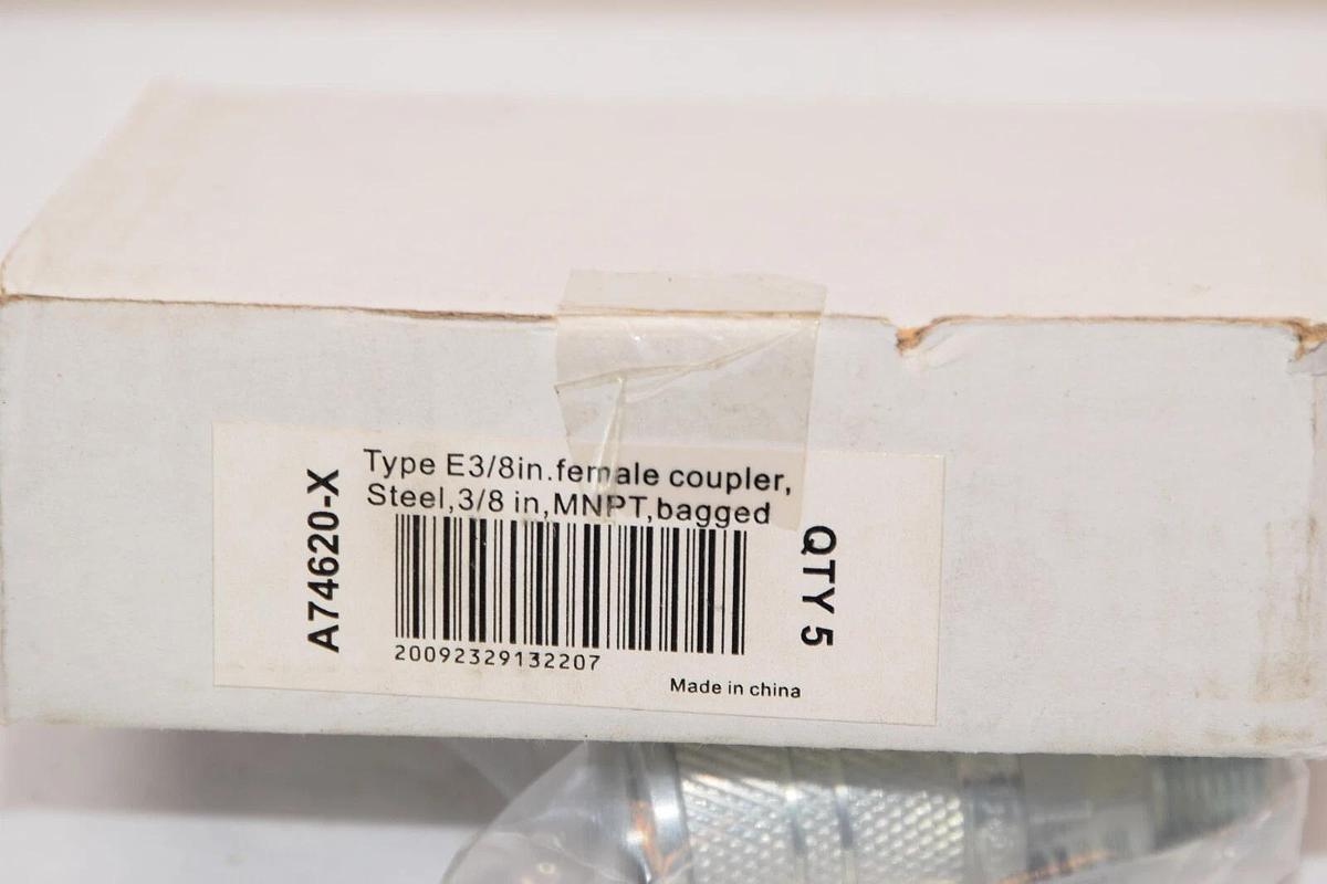 (NEW - Box of 5) LEGACY A74620-X Type E 3/8" MNPT Steel Female Coupler
