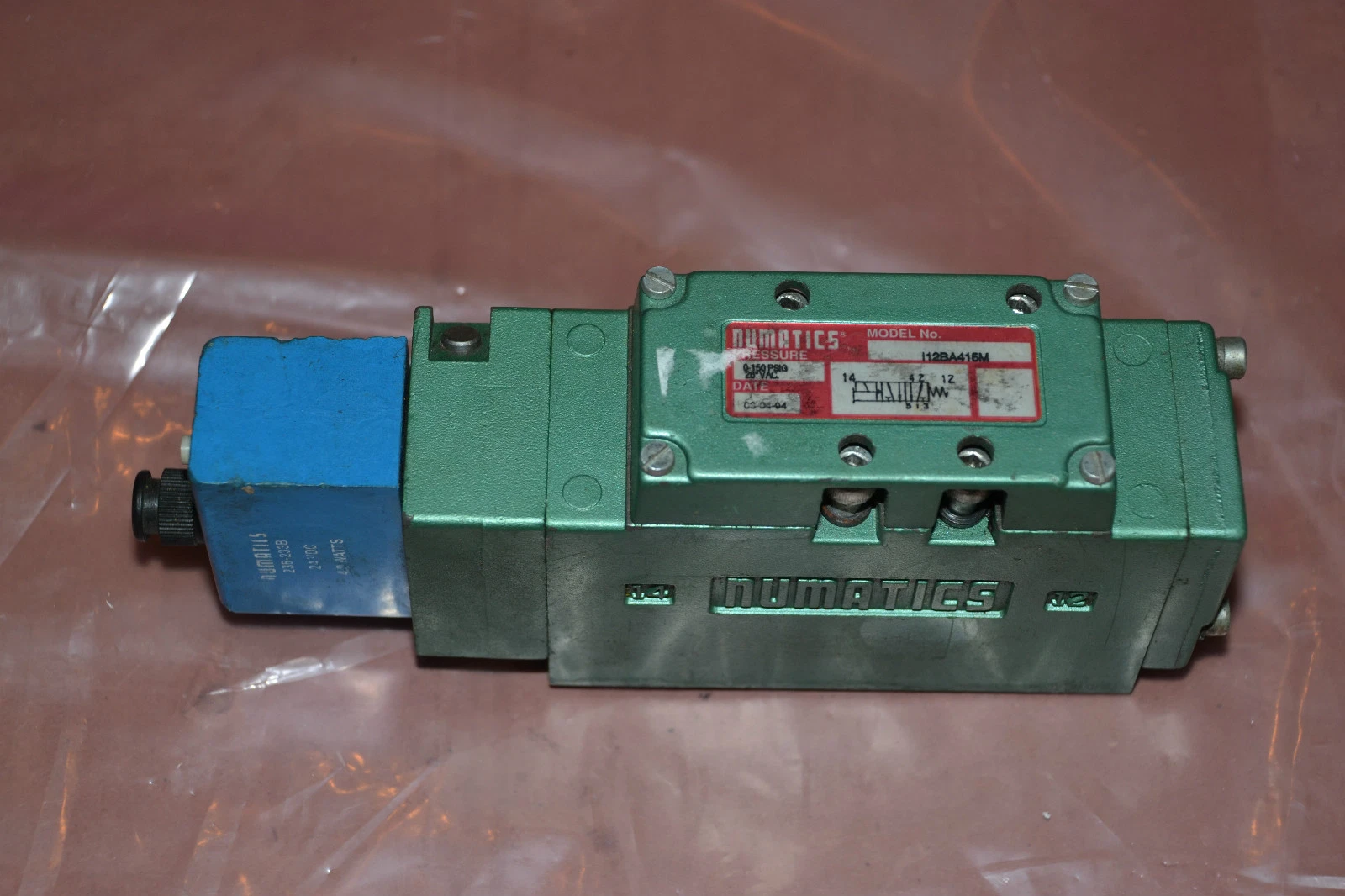 Used NUMATICS VALVE I12BA415M 150 PSI 28" VAC
