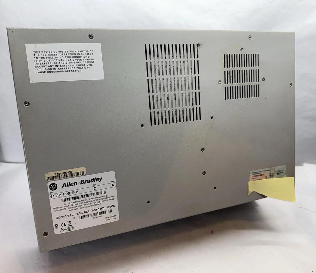 Used ALLEN BRADLEY 6181P-15NP2KH VersaView 1500P Operator interface INTEGRATED SYSTEM