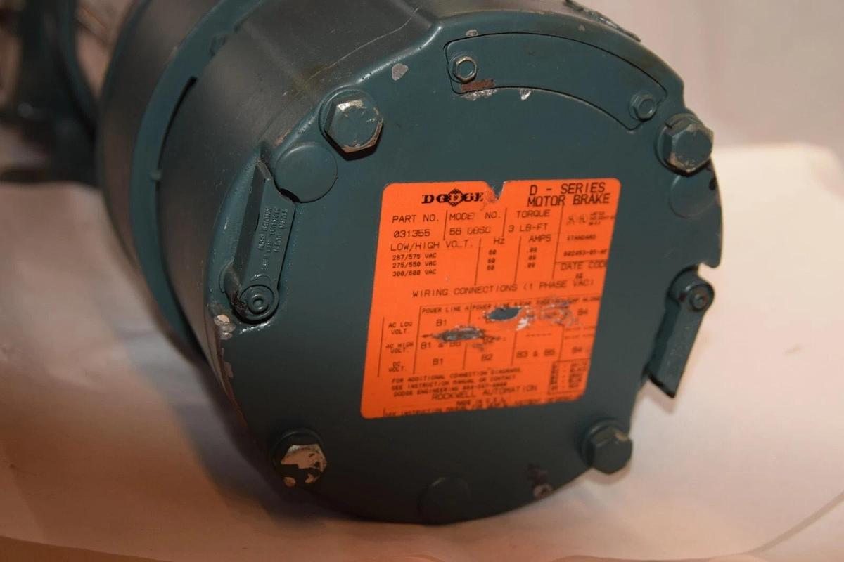 (NEW) DODGE FB56CG16A50 50:1 Ratio 575V 1.8Amp Gear Reducer Dual Output