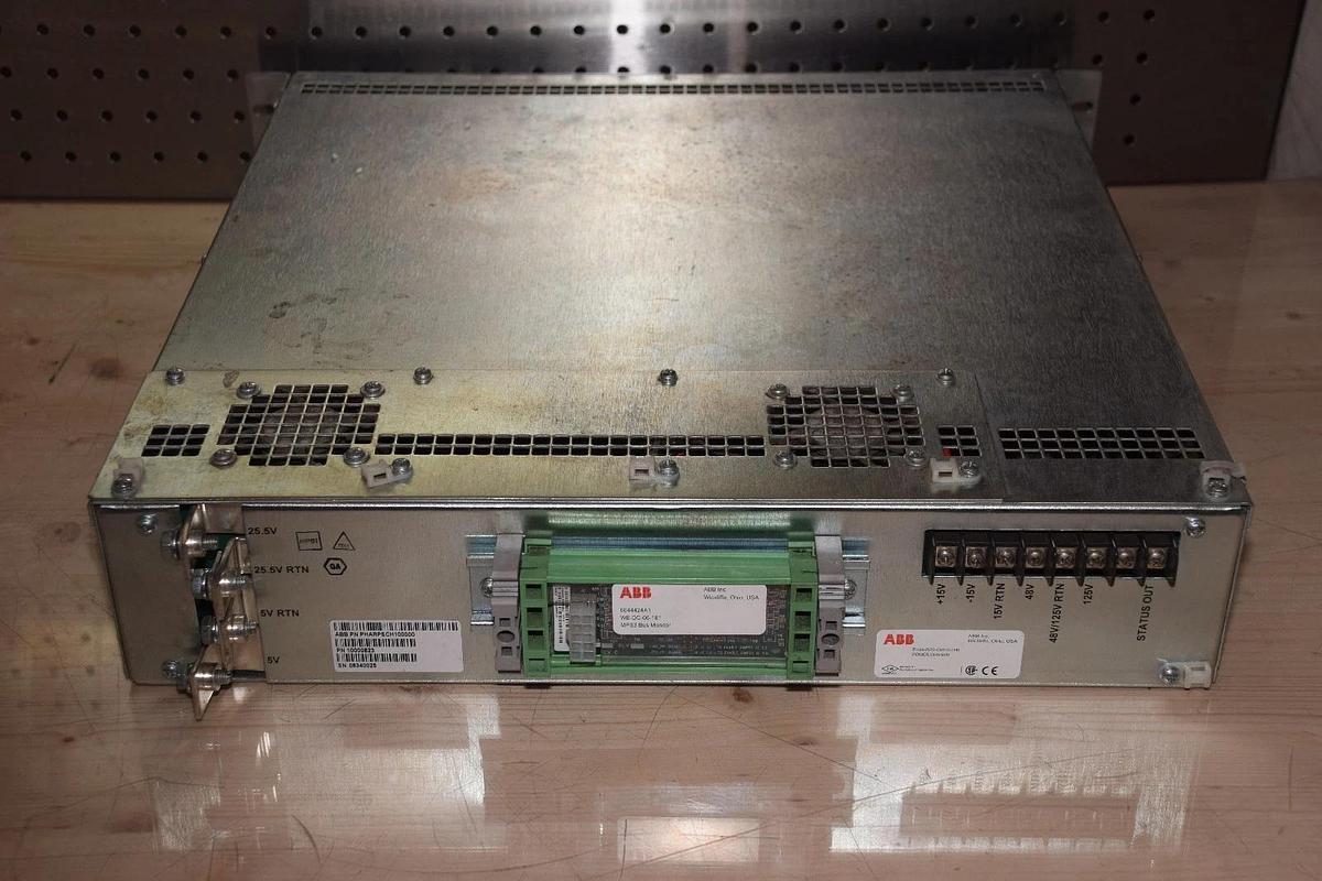 Used ABB P-HA-RPS-CH100000  Power Supply Chassis w(2) PHARPS11000000 XP POWER SUPPLYS