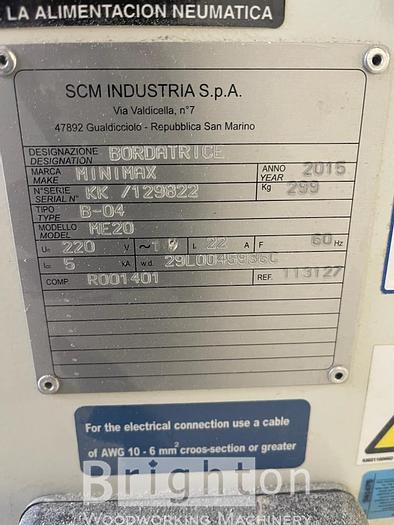 Used 2015 SCM Minimax ME20 Used Edgebander #BM2305