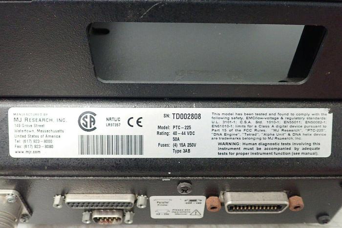 Used MJ Research Model PTC-225 Peltier Thermal Gradient Cycler
