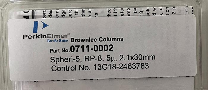Lot of 2 Perkin Elmer 0711-0002 Brownlee Columns Spheri-5, RP-8, 2.1x30mm, 5u