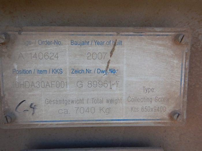 Used 24" x 32' AMF-BURNS SINGLE SCREW COOLING SCREW - C/S