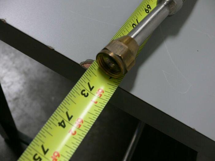 Used 72" Stainless Steel Flexible Braided Hose w/ Quick Connections