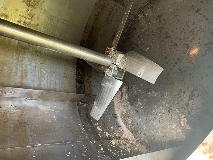 Used Tank, 2,000 Gallon, 316L Stainless Steel, UL 142, 5' X 14', Agitated #S743622