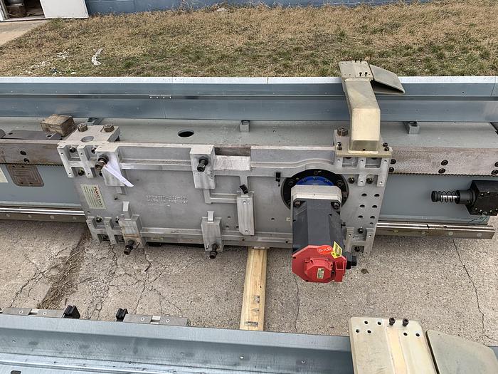 Used FANUC M710iC/70T GANTRY ROBOTIC SYSTEM, R30iA, 8' TALL RAIL X 11'6" OF TRAVEL