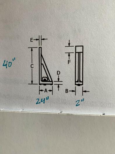 Used Taft Pierce 24" x 2" x 40" Precise Measuring Irons Model: 9202