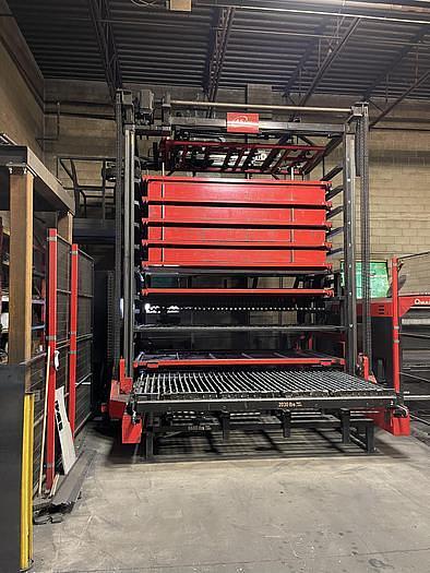 Used 2012 Amada 4000-Watt Amada FOM2-3015 Laser Cutting System, Load / Unload Tower System