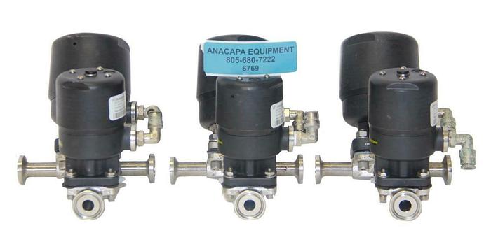 Used ITT .5" AP0506 with .5" APBT6 Diaphragm Valve & .5-316l-RA20MAX Lot of 3 (6769)