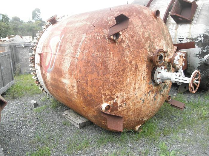 Used Reactor, 750 Gallon, Glass Lined, 75 PSI, Jkt, Agit, Glascote, #C636420