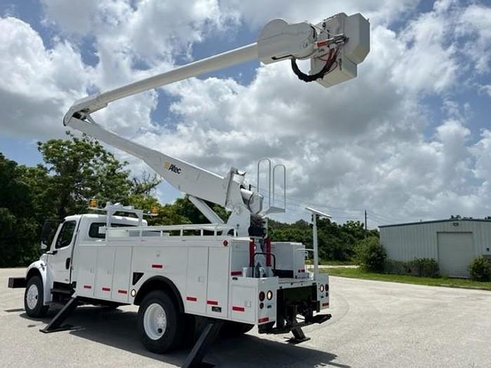 Used Altec AA755L 60ft Bucket Boom on 2007 Freightliner M2-106 Reg Cab Utility Truck - C28781