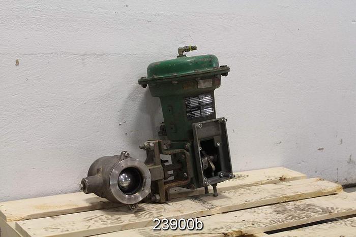 Used Fisher V200 Control Valve, 3", Stainless Steel Body, Stainless Steel Shaft, Stainless Steel/Cp Ball/Disc, Stainless Steel Seat, Type 1051 Actuator, Pdto, Size 33, Series 3622 Positioner, Class 150 #23900