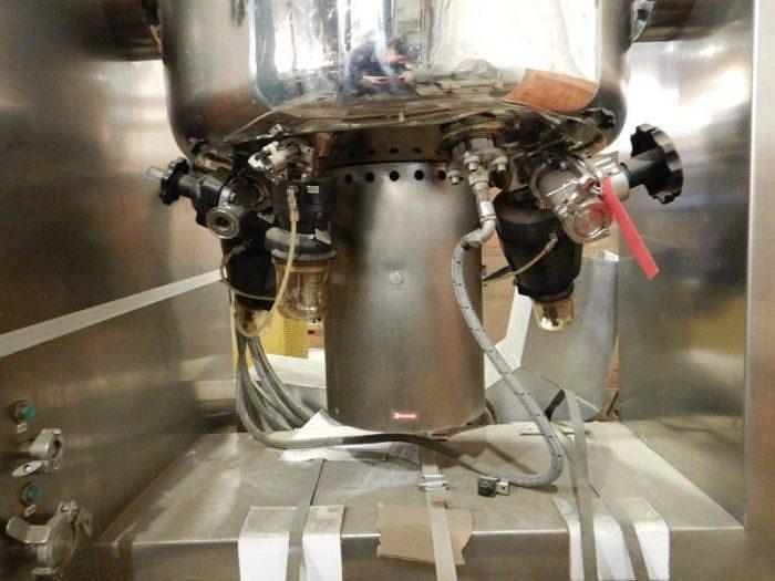 Used 40 GALLON (150 LITER) OLSA VACUUM HOMOGENIZER MIXER - 316L S/S - JACKETED